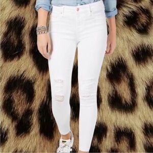 White Ripped Skinny Jean